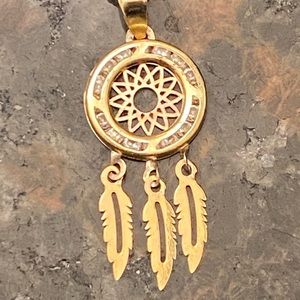 14K pendent dream catcher